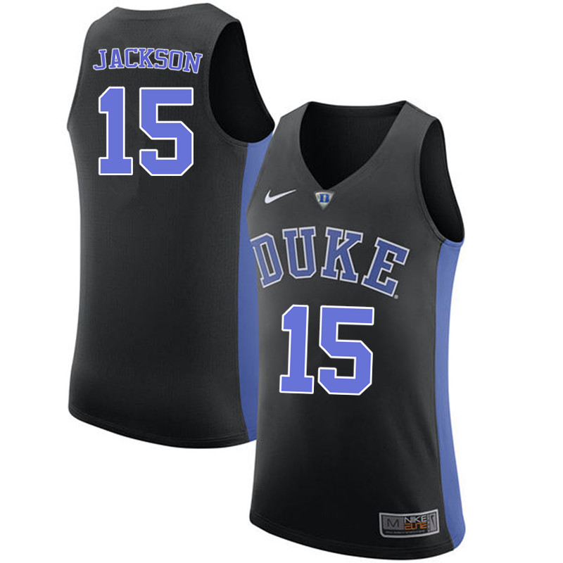 Men #15 Frank Jackson Duke Blue Devils College Basketball Jerseys-Black